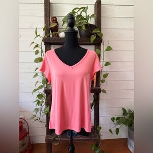 Ink + Ivy: Pink V-Neck Women's Top with Flutter Sleeves